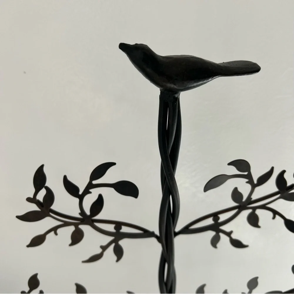 EUC Bird Winnipeg Jewlery Vintage Tree Stand Bkack and Brown Patina 24”T 18”W - Picture 4 of 7